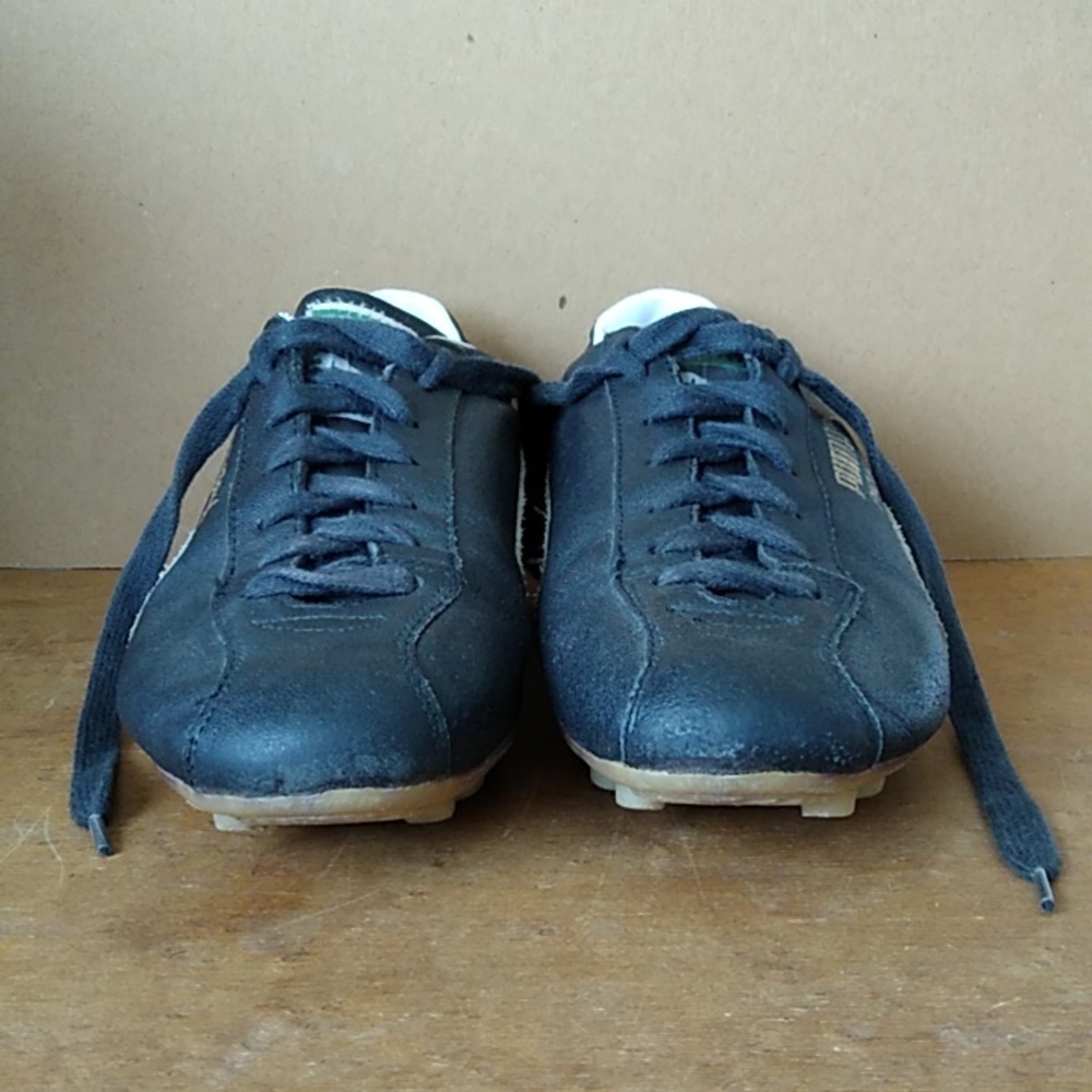 VTG Puma "Pioneer" Black Leather Soccer Cleats | US 7 - Picture 3 of 12
